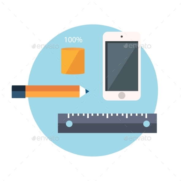 Smartphone and Office Supplies - Man-made Objects Objects