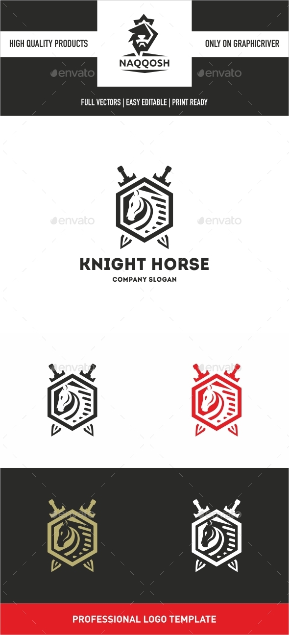 Knight horse - Crests Logo Templates