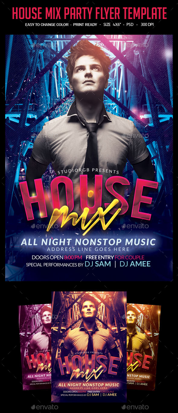 House Mix Flyer Template - Clubs & Parties Events