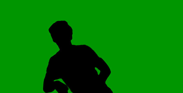 The Silhouette of a Man on a Green Background 2 alt