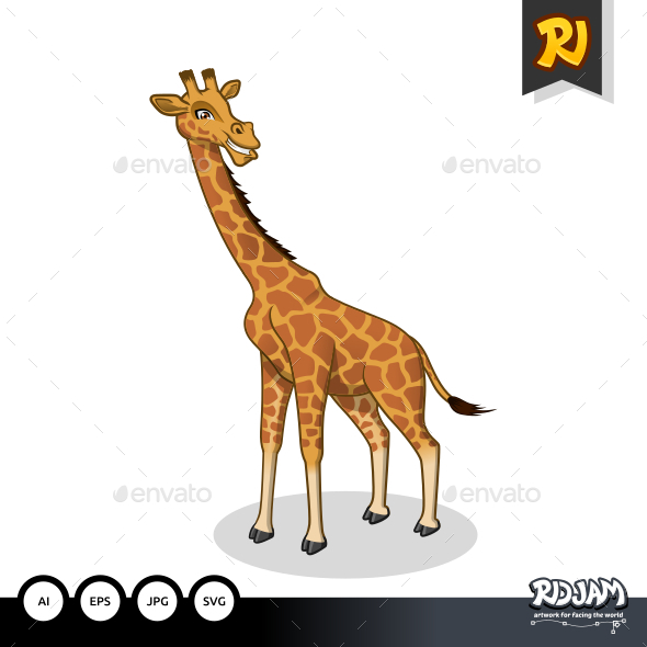 Giraffe Cartoon - Animals Characters