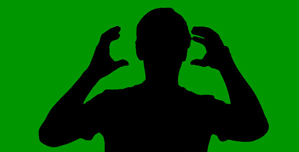 The Silhouette of a Man on a Green Background 3 alt