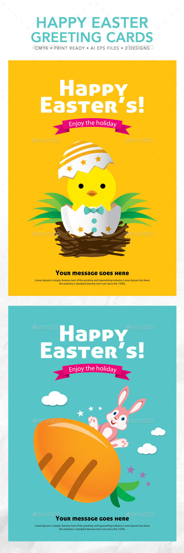 Happy Easter Greeting Cards - Seasons/Holidays Conceptual