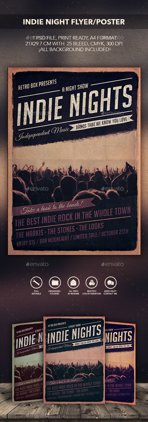 Indie Night Flyer/Poster - Flyers Print Templates