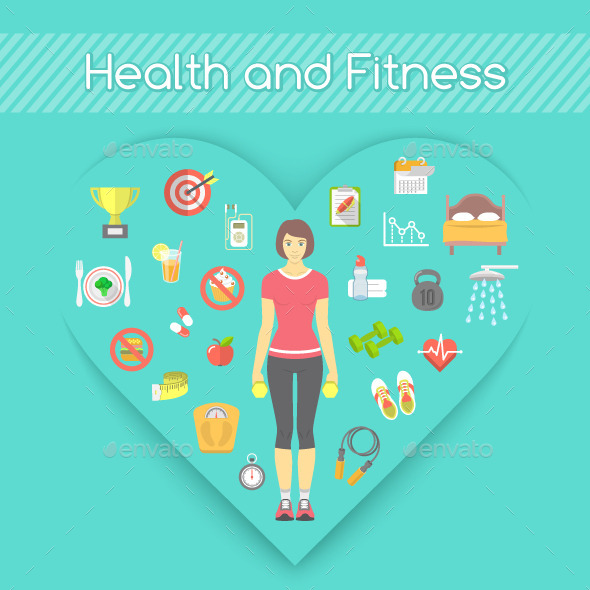 Woman Health and Fitness Concept - Sports/Activity Conceptual