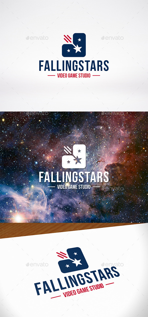 Falling Stars Logo Template - Symbols Logo Templates