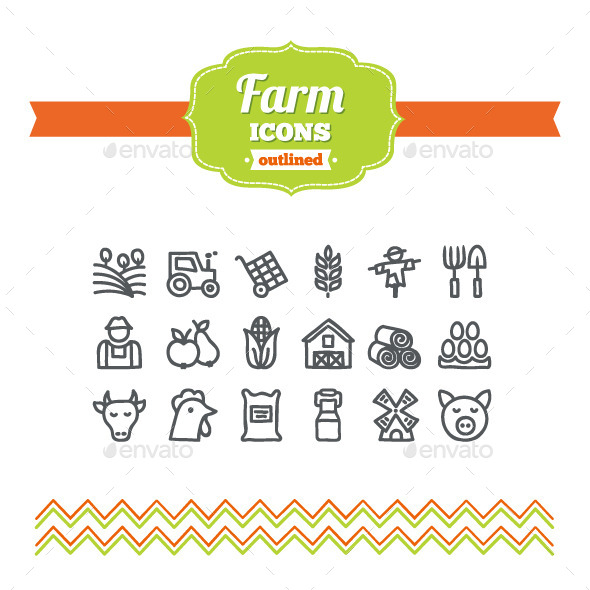 Hand Drawn Farm Icons - Seasonal Icons