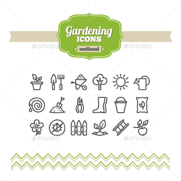 Hand Drawn Gardening Icons - Miscellaneous Icons