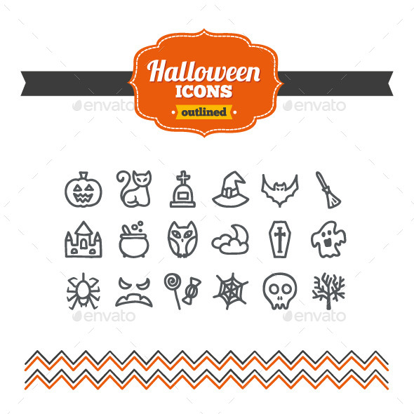Hand Drawn Halloween Icons - Seasonal Icons