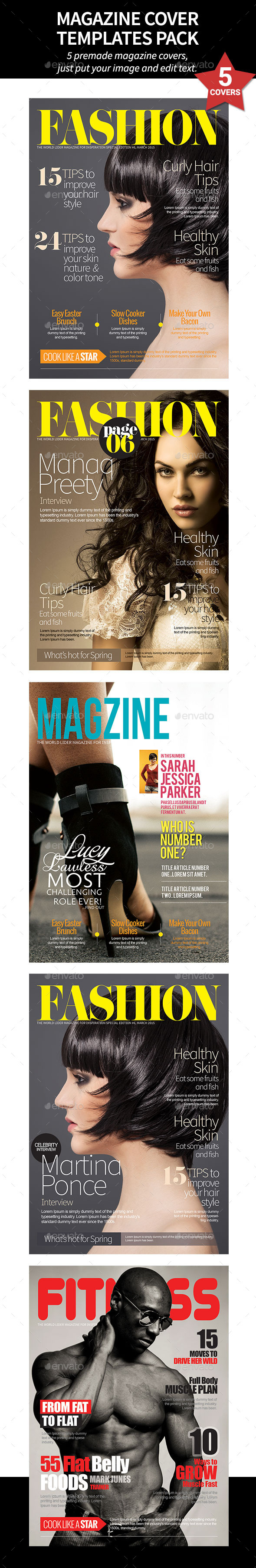 Magazine Cover Templates - Magazines Print Templates