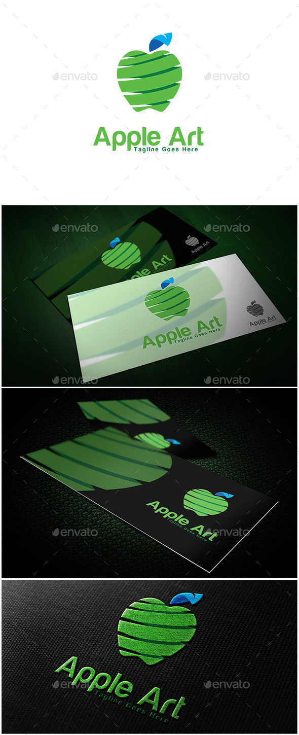 Apple Art Logo - Food Logo Templates