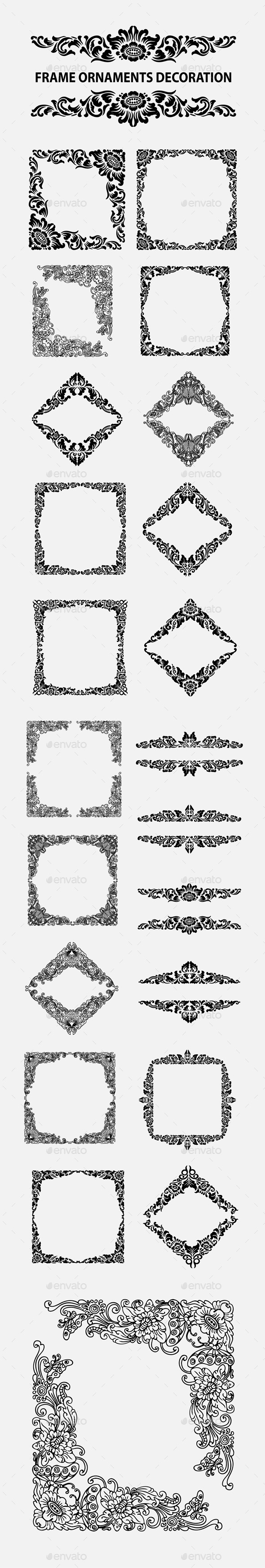 Frame Ornaments Decoration - Flourishes / Swirls Decorative