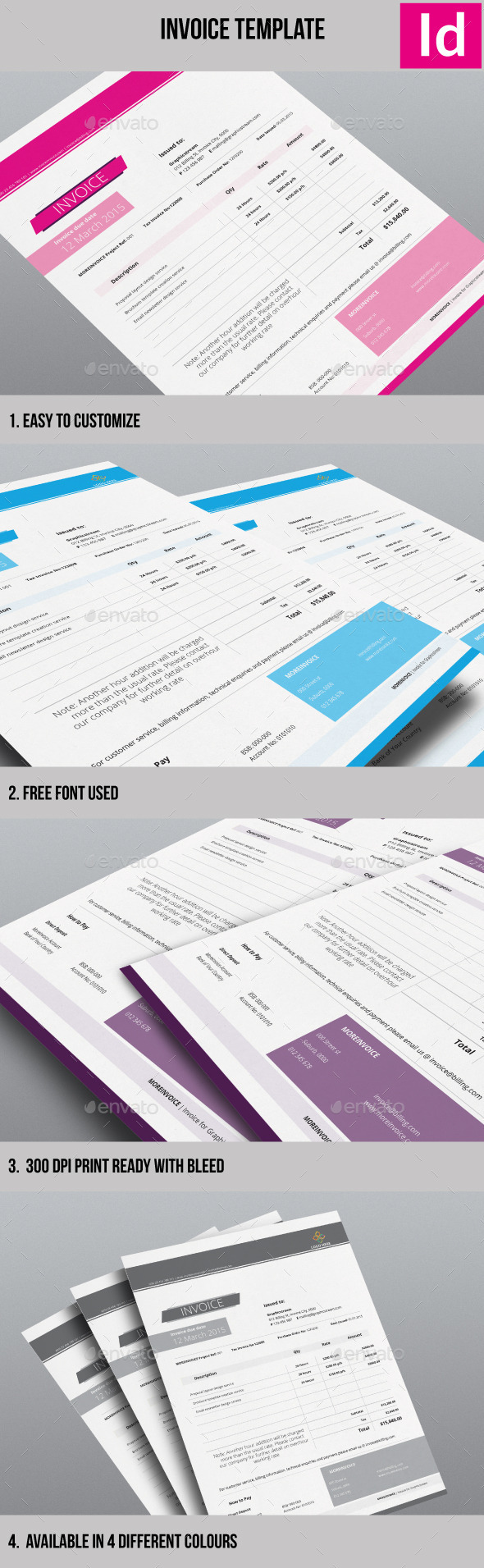 Minimalist Invoice Template - Proposals & Invoices Stationery
