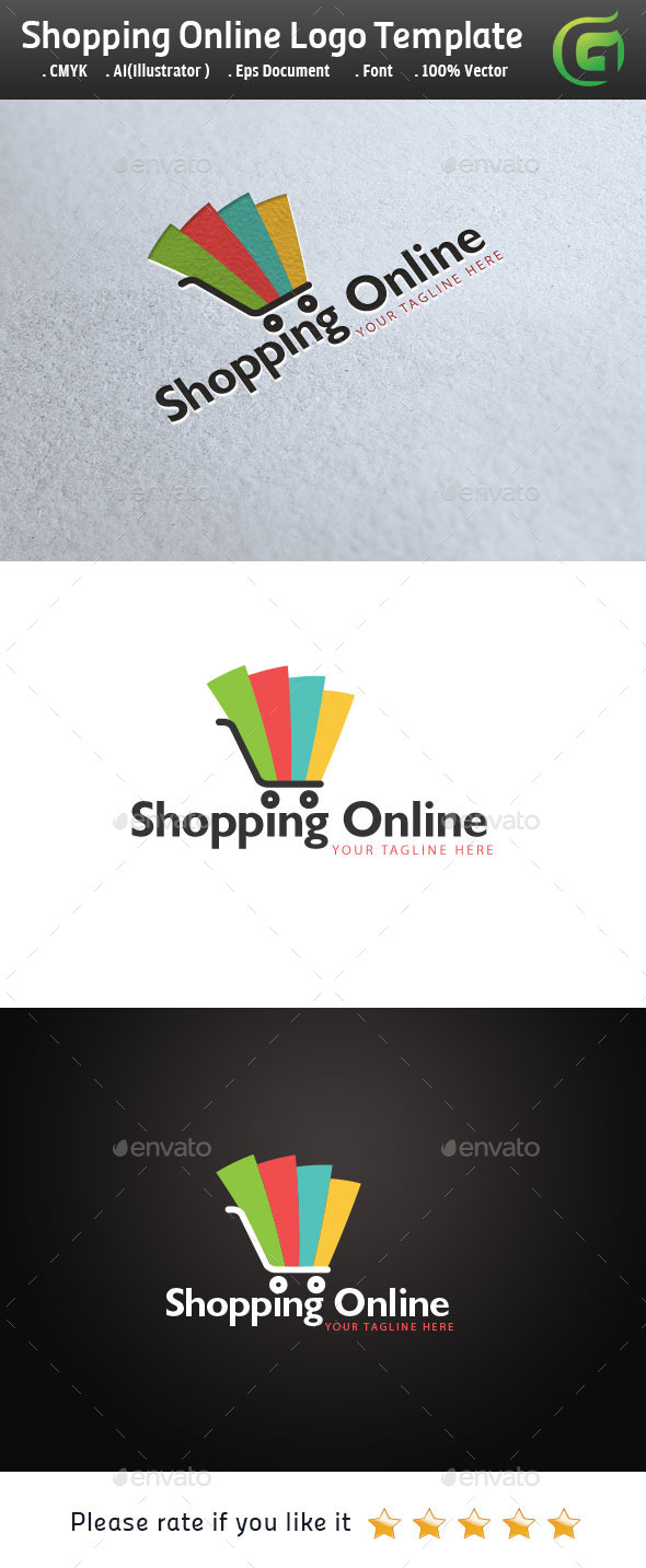 Online Shopping - Symbols Logo Templates