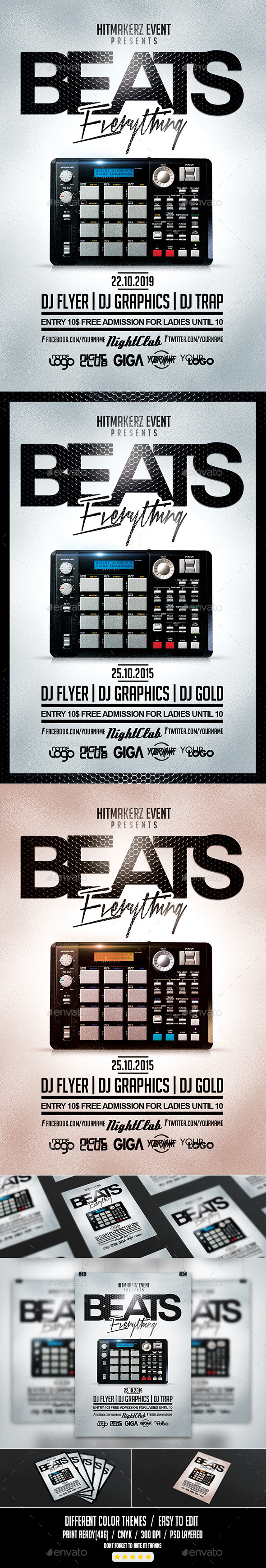 Beats Everything | Flyer PSD Template - Events Flyers