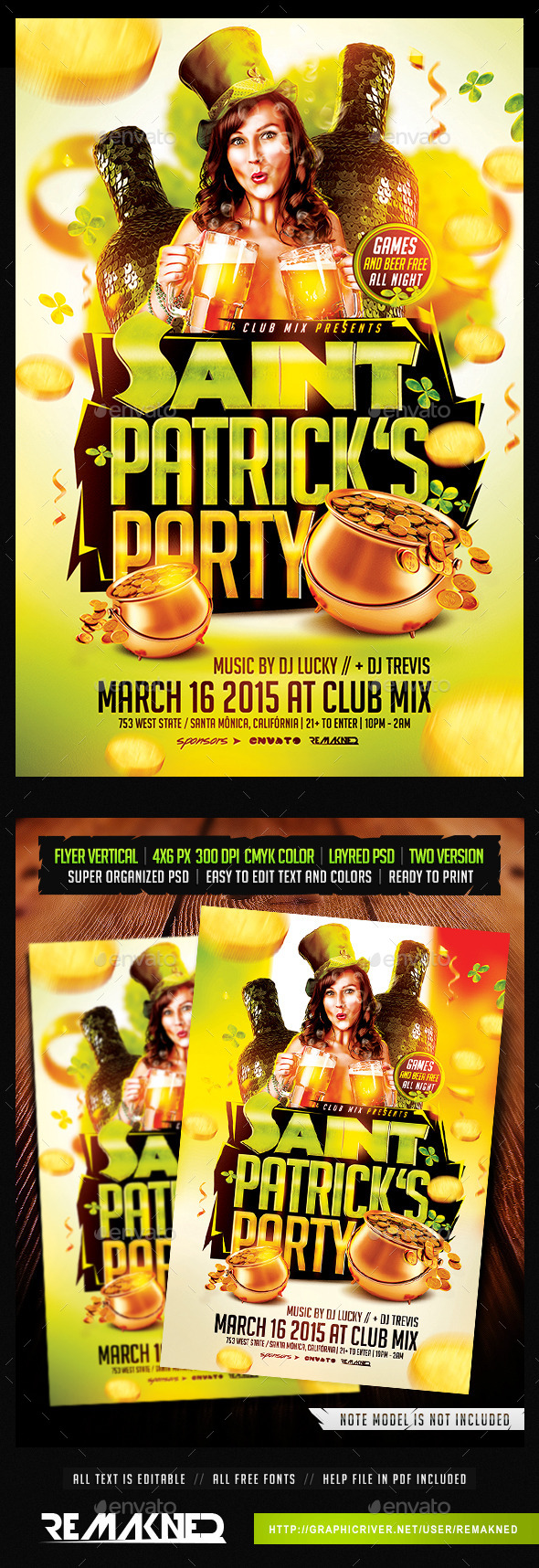 Saint Patricks Party | Flyer Template PSD - Events Flyers