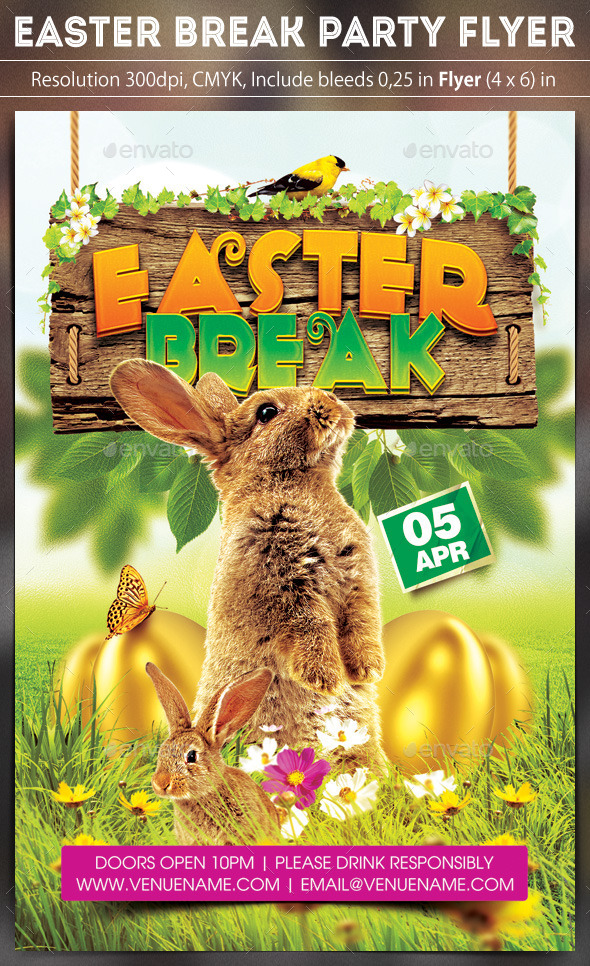 Easter Break Flyer - Clubs & Parties Events