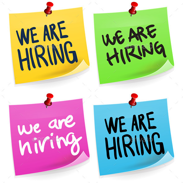 We are Hiring Sticky Note - Man-made Objects Objects