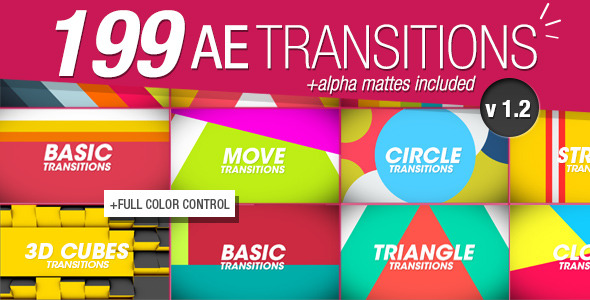 Videohive 199 Transitions Pack v1.2 8934642 - Free After Effects Project Files