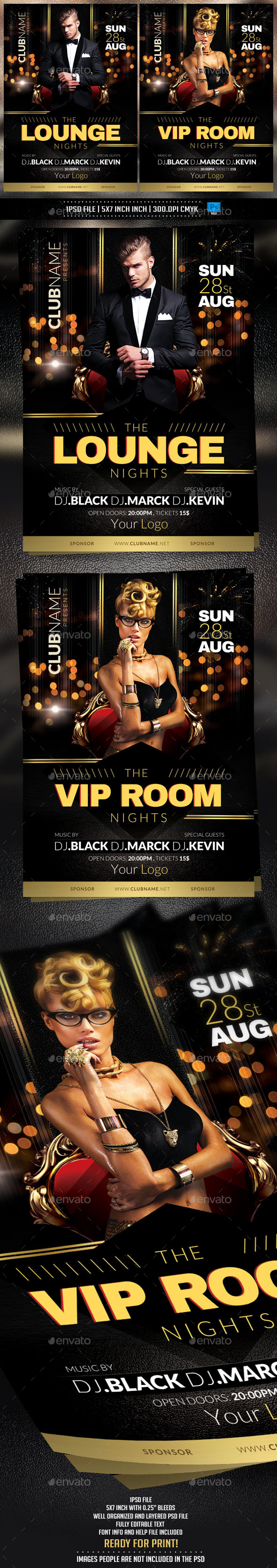 Lounge Nights Flyer Template - Clubs & Parties Events