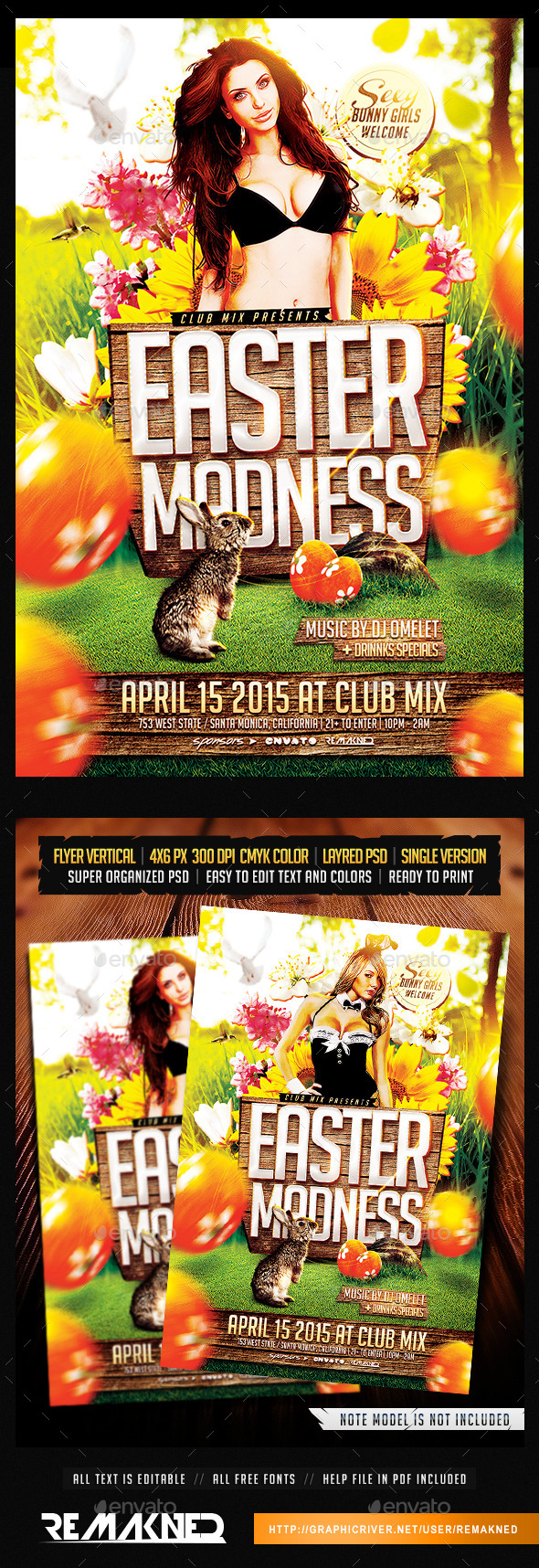 Easter Madness | Flyer Template PSD - Events Flyers