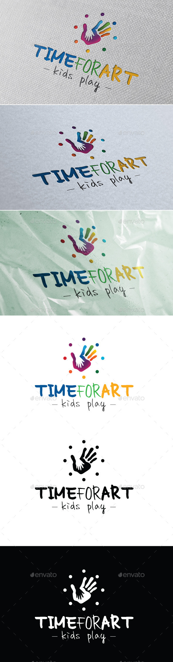 Time For Art - Kids Play - Symbols Logo Templates