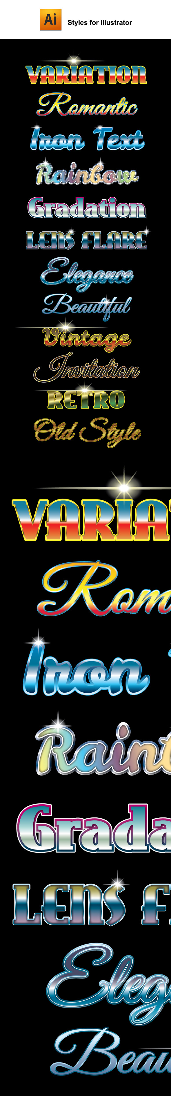 Variation Graphic Styles for Ai - Styles Illustrator