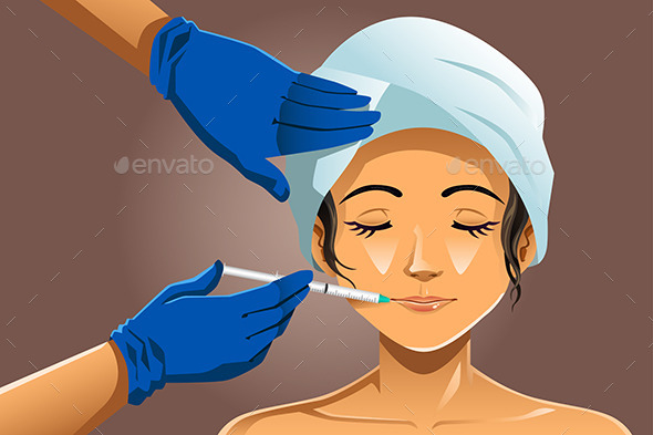 Woman Receiving Beauty Treatment - Health/Medicine Conceptual