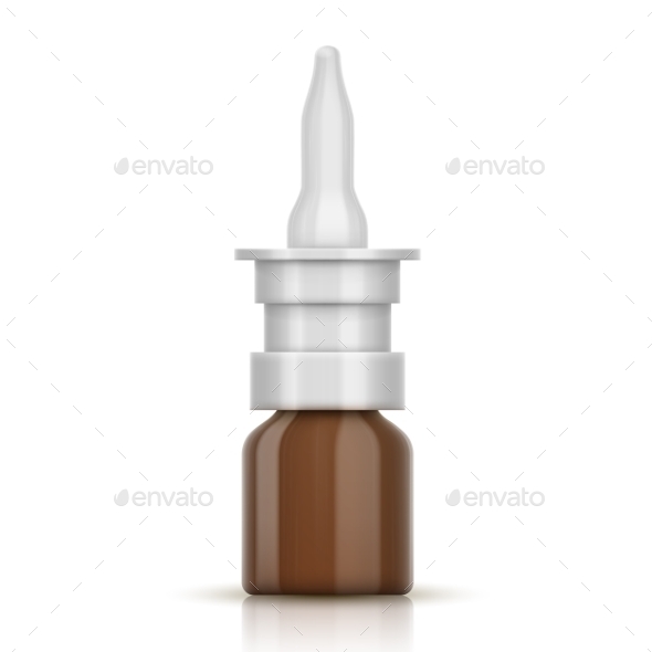 High Detailed Nasal Spray Bottle - Health/Medicine Conceptual
