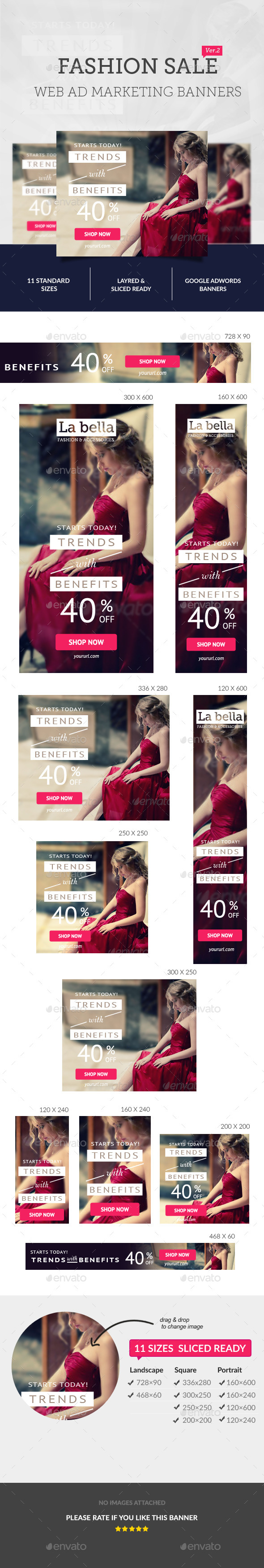 Fashion Sale Ad Banners - Banners & Ads Web Elements