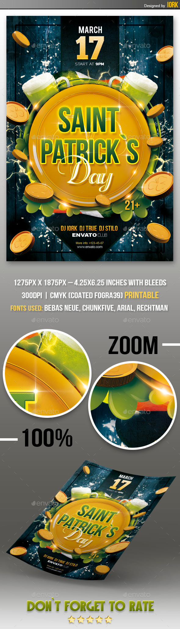 Saint Patrick`s Day Party flyer - Flyers Print Templates