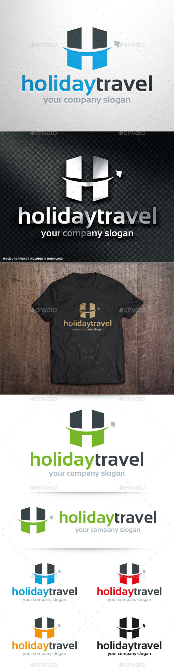 Holiday Travel - Letter H Logo - Letters Logo Templates