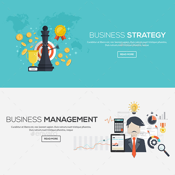 Flat Designed Banners - Concepts Business