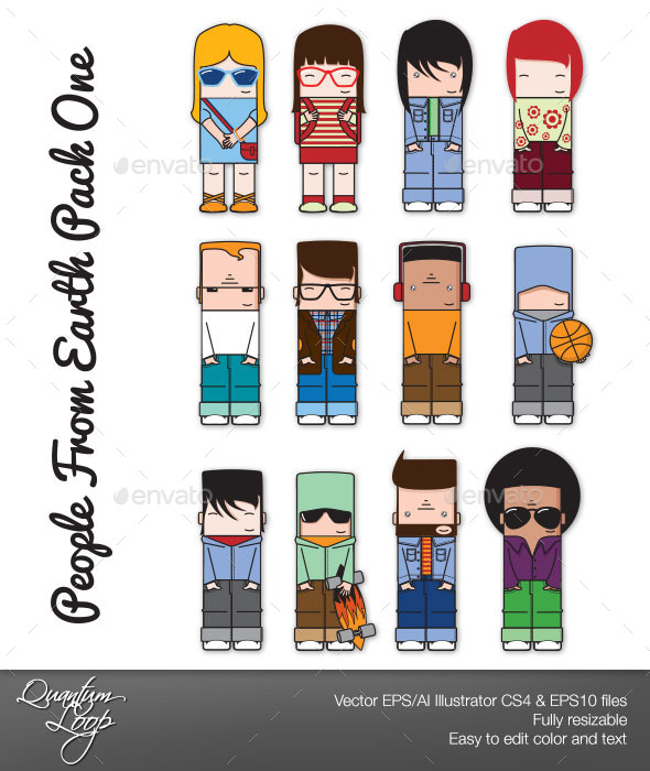 People From Earth Pack One - People Characters