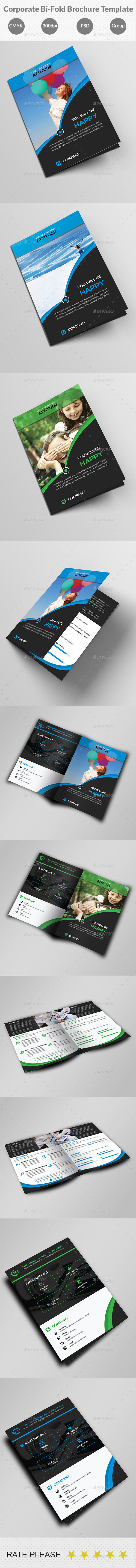 Corporate Bi-Fold Brochure Template - Corporate Brochures
