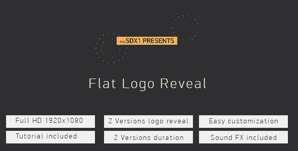 Flat Logo Reveal - VideoHive 10678365