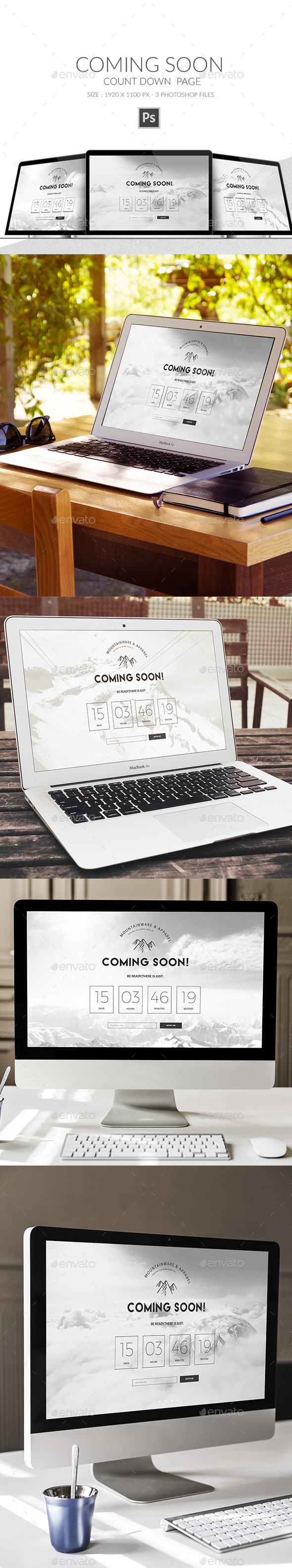 Launching Soon Page - 404 Pages Web Elements