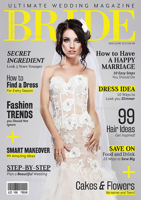 Bride Magazine Cover  in Magazine Templates - product preview 1