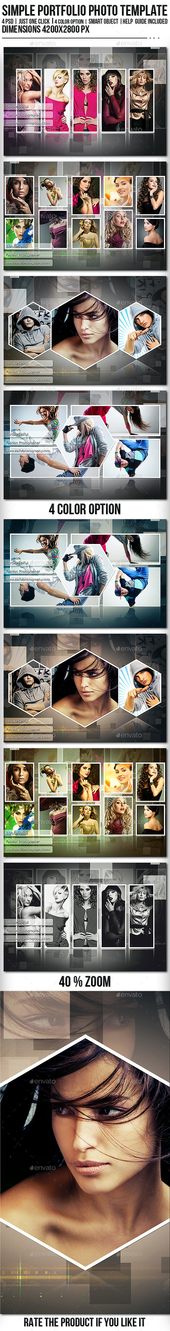 Simple Portfolio Photo Template - Photo Templates Graphics