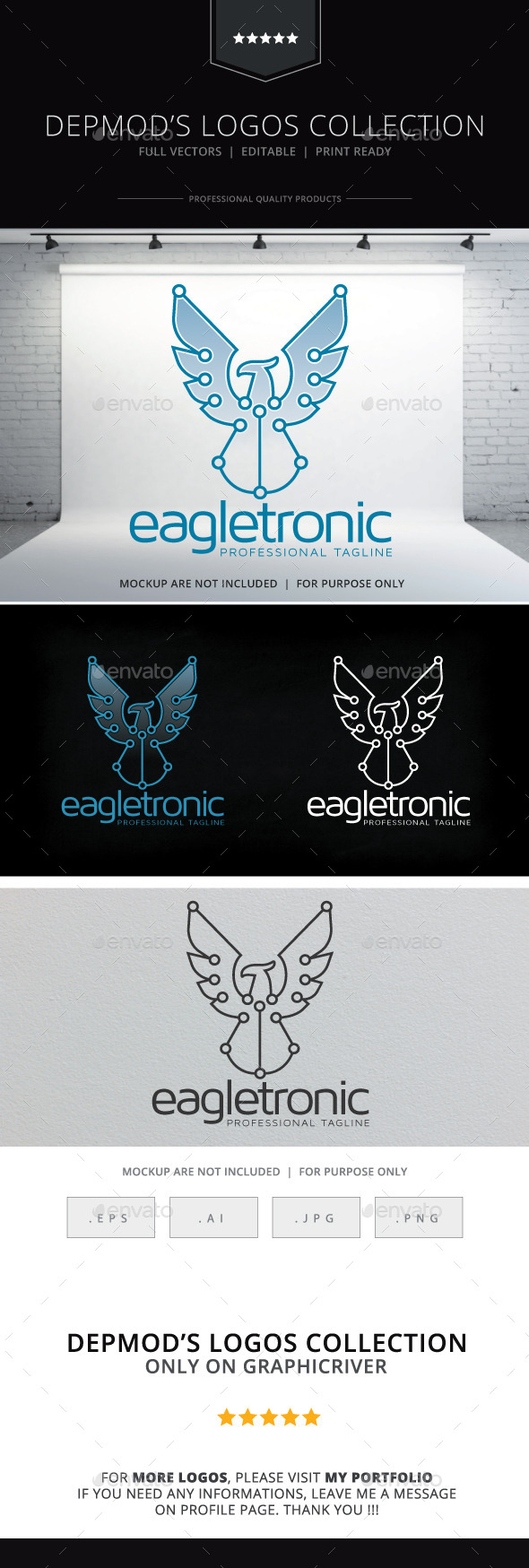 Eagletronic Logo - Animals Logo Templates