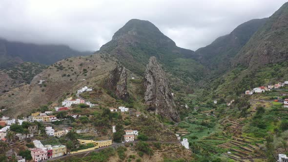 La Gomera island, lovers ' rock, mountains in the Canary Islands.Spain alt
