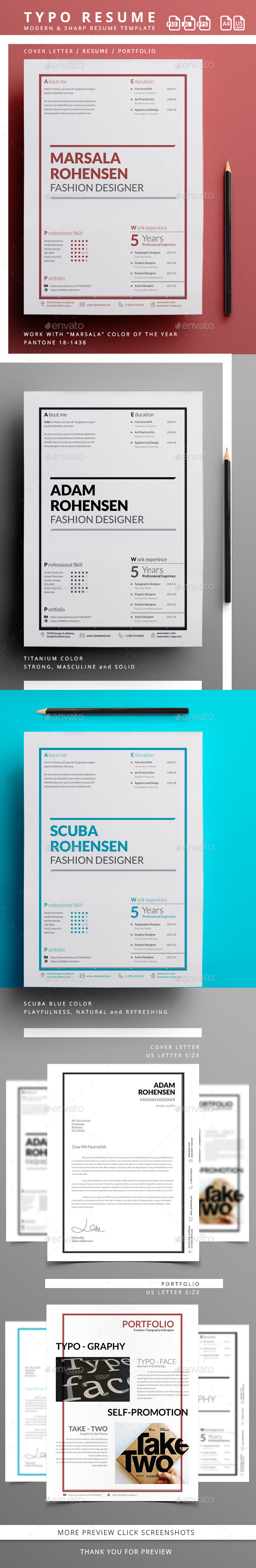 Typo Resume 2 - Resumes Stationery