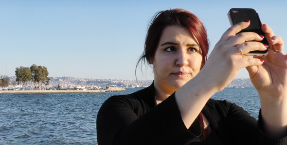 Young Girl Took Selfie near the Seaside 2 alt