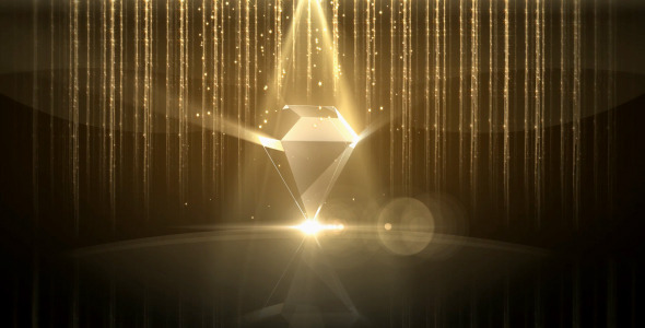 Rotate Diamond With Sparkles Background