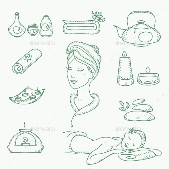 Spa Doodle - Health/Medicine Conceptual