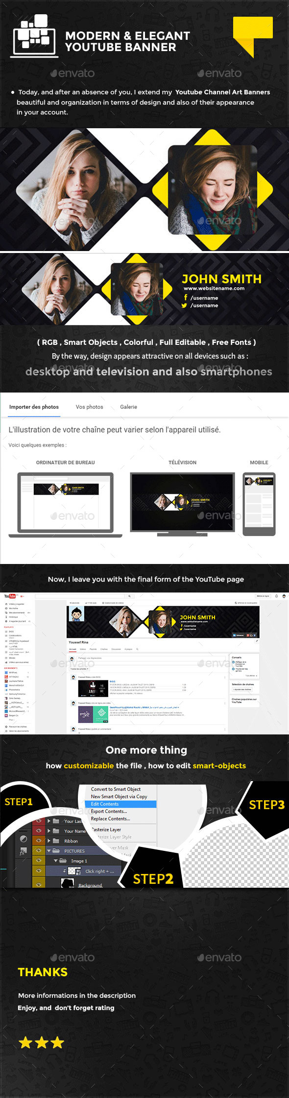 Clean Elegant Youtube Banner - YouTube Social Media