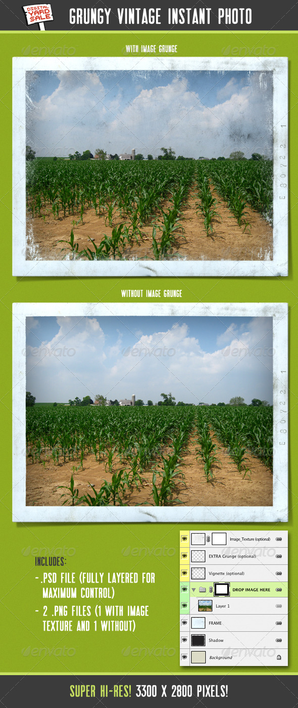 Vintage Instant Photo - Photo Templates Graphics