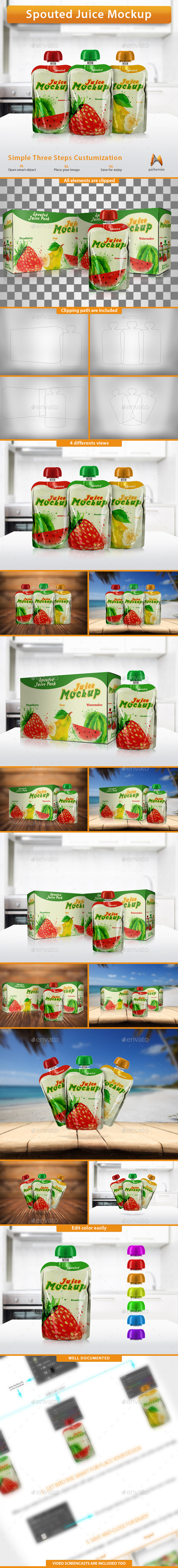Spouted Juice Mockup - Product Mock-Ups Graphics