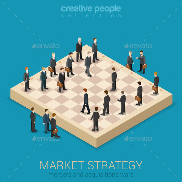 Corporate Business Market Strategy - People Characters
