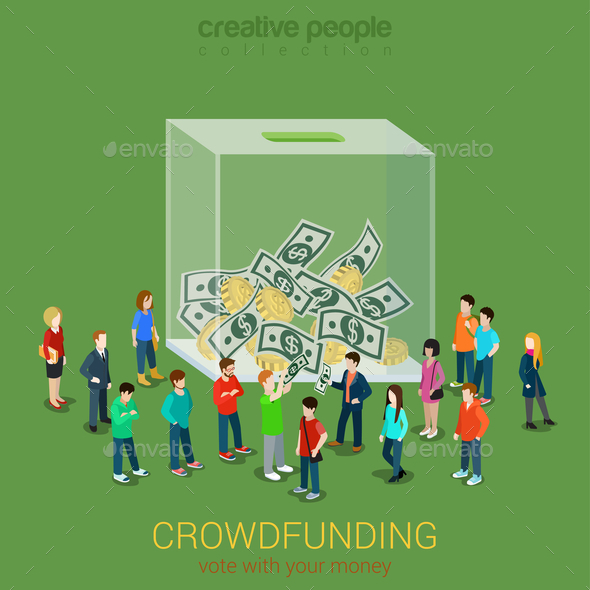 Business Idea Crowdfunding Volunteer Concept - Concepts Business